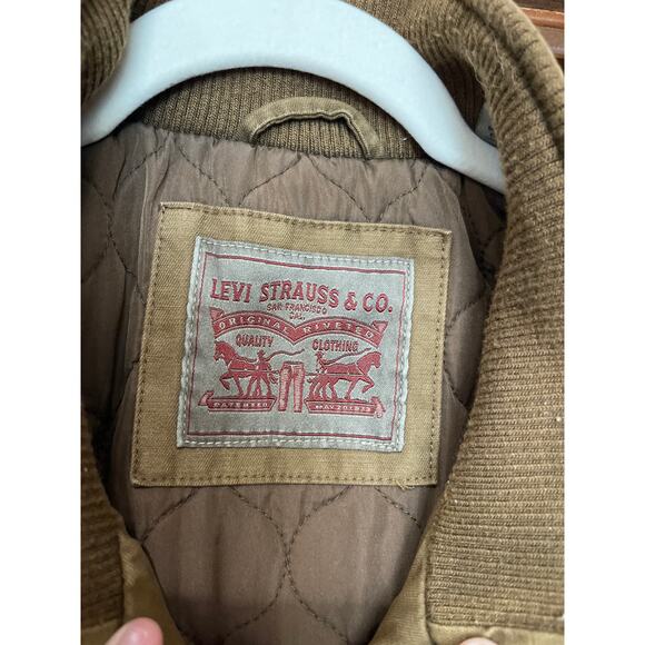 Levi’s Men’s Brown Cotton Twill Jacket with Quilted Insulated Liner Large - Picture 4 of 7